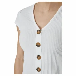 Only Nella S/S Button Top Jrs White Vit New