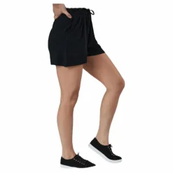 Pieces Neora Hw Frill Shorts Black Svart Outlet