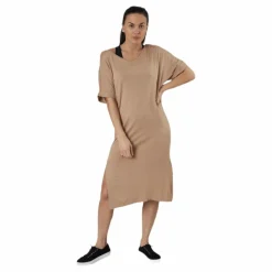 Pieces Neora Ss Fold Up Dress Beige New
