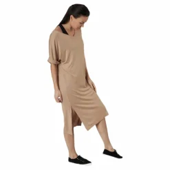 Pieces Neora Ss Fold Up Dress Beige New