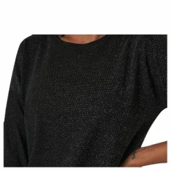Only New Queen 3/4 Glitter Top Jrs Black Svart Best