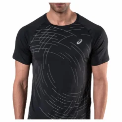 ASICS Night Track SS Top Black Svart Discount