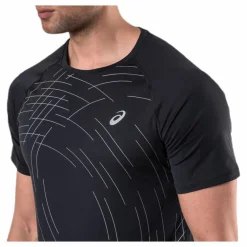 ASICS Night Track SS Top Black Svart Discount