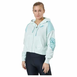 Nike Air Women's Full-zip Flee Barely Green/light Dew/washed Blå Clearance