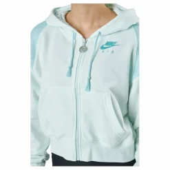 Nike Air Women's Full-zip Flee Barely Green/light Dew/washed Blå Clearance