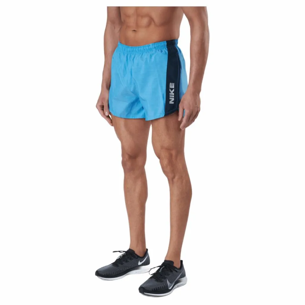 Nike Dri-fit Heritage Men's 4" Lt Photo Blue/htr/dark Obsidia Blå New