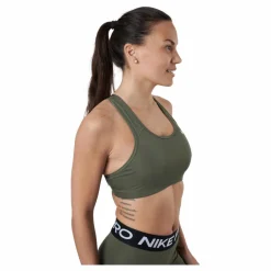 Nike Dri-fit Swoosh Women's Me Medium Olive/white Svart Online
