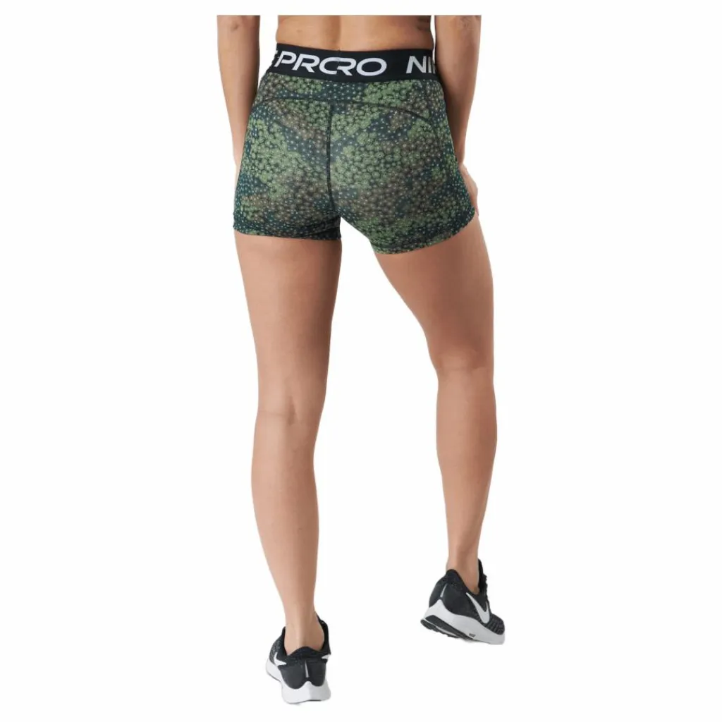 Nike Pro Dri-fit Women's 3" Pr Treeline/black/white Vit och Svart Sale