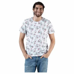 Jack & Jones Nizzen Tee Ss Crew Neck White Vit Discount