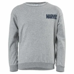 Name It Nkmmarvel Patryc Sweat Bru Mar Grey Melange Grå New