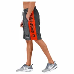 GASP No1 mesh shorts Orange/Black Orange och Svart Sale