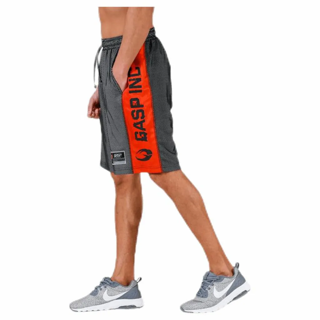 GASP No1 mesh shorts Orange/Black Orange och Svart Sale