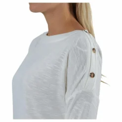 Pieces Nollie Ls O-Neck Top White Vit