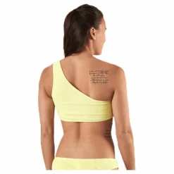 Pieces Nora Bikini Oneshoulder Top Yellow Gul Hot