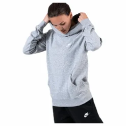 Nike Nsw Essential Hoodie White/Grey Grå New