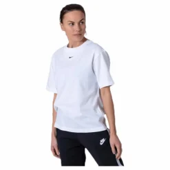 Nike Nsw Essential Ss Bf Top White/Black Vit Outlet