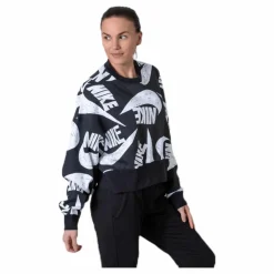 Nike Nsw Fleece Crew Black Flerfärgad Clearance