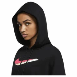 Nike Nsw Icn Clsh Flc Hoodie Ft Black Svart Hot