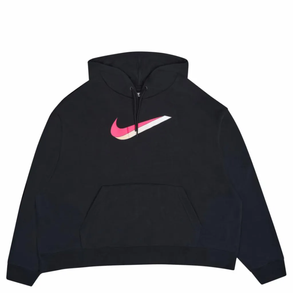 Nike Nsw Icn clsh hoody ft Plus Black Svart Online