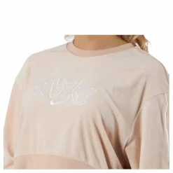 Nike Nsw Retro Femme Crew Terry Beige Rosa Discount