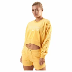 Nike Nsw Retro Femme Crew Terry Yellow Gul Hot