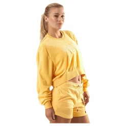 Nike Nsw Retro Femme Crew Terry Yellow Gul Hot