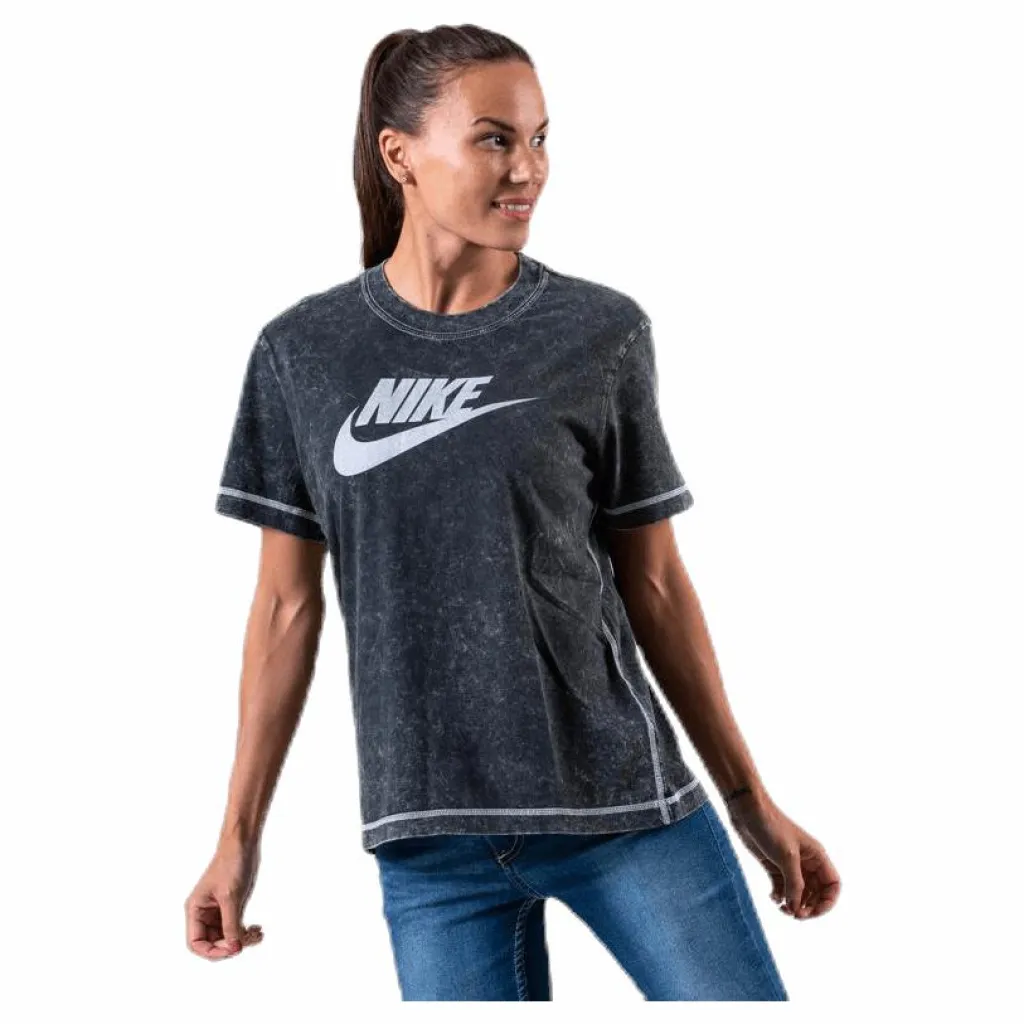 Nike Nsw Ss Rebel Top Black Svart New