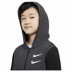 NSW Swoosh Zip Hoodie Junior Black/Grey*Nike Sale