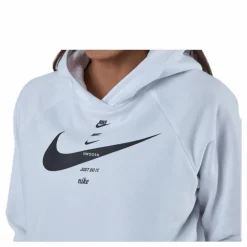 Nike Nsw Swsh Hoodie Flc Bb White/Black Vit Hot