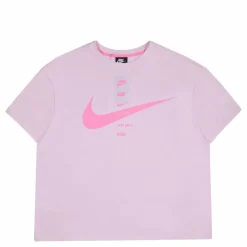 Nike Nsw Swsh Top Ss Plus Pink Rosa Clearance
