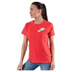 Nike Nsw Tee Novel-Tee 3 White Röd Best