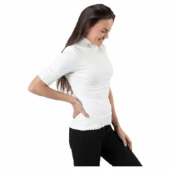 Nukisa 2/4 Mock Neck Top Bc White*Pieces Best