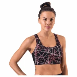 Odele Aop Sports Bra Black*Only Play Clearance