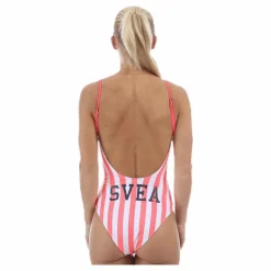 Svea Olga Swimsuit Pink/White Rosa och Vit Hot