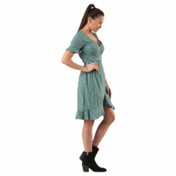 Olivia S/S Wrap Dress Wvn Green*Only