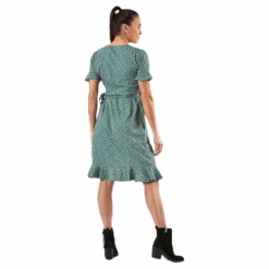 Olivia S/S Wrap Dress Wvn Green*Only