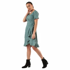 Olivia S/S Wrap Dress Wvn Green*Only