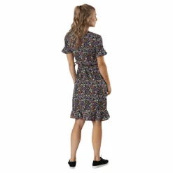 Only Olivia S/S Wrap Dress Wvn Black Svart