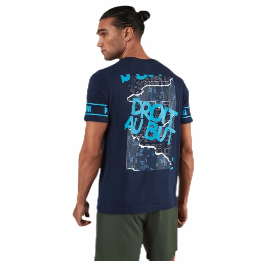 Puma Olympique Marseille Culture Tee II Blue Blå Best