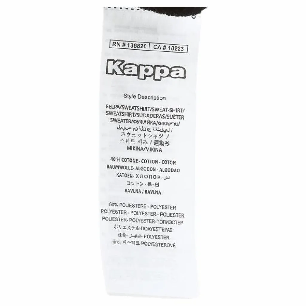 Kappa Omni FZ Sweathood Black Svart Discount
