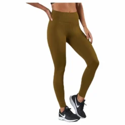 Nike One Tight Black/Green Brun Online