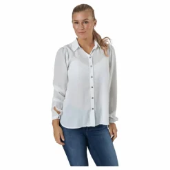 Only Onlcloudy  Ls Shirt  Wvn Cloud Dancer Vit Hot