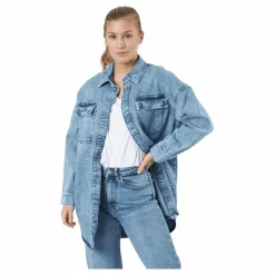 Only Onlkasia Ls Os Shirt Dnm Bj No Medium Blue Denim Blå Clearance
