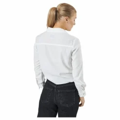 Only Onllecey Ls Knot Shirt Noos Cloud Dancer Vit Sale