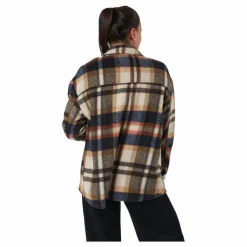 Only Onlmaci L/s Check Shacket Pnt Humus Flerfärgad