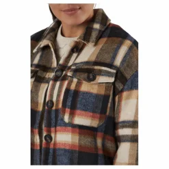 Only Onlmaci L/s Check Shacket Pnt Humus Flerfärgad