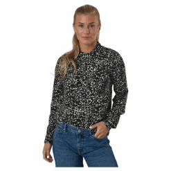 Onlnew Mallory  L/s Blouse Aop Whitecap Gray*Only Best
