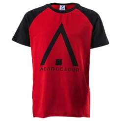 ColourWear Organic Rag Tee Youth Black/Red Svart och Röd New