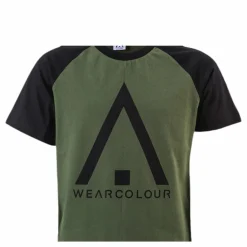 ColourWear Organic Rag Tee Youth Black/Green Svart och Grön Outlet