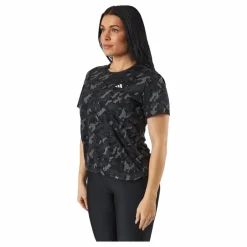 adidas Own the Run Camo Running T-Shirt Black Svart Best